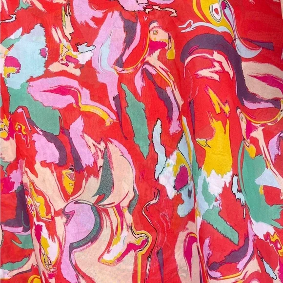 Sheer Perfection! SHALOM (VGUC, No Size) Diaphanous, Colorful "Cover-Up” - Picture 1 of 6